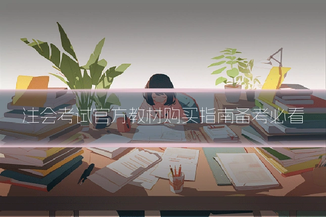 注会考试官方教材购买指南备考必看