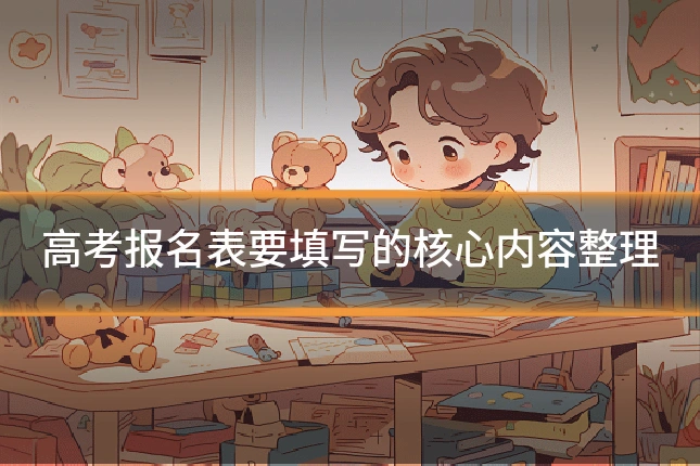 高考报名表要填写的核心内容整理