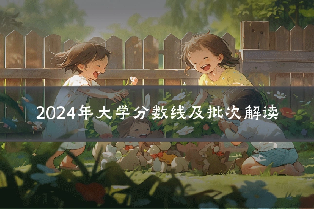 2024年大学分数线及批次解读