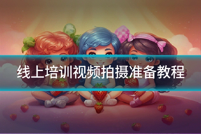 线上培训视频拍摄准备教程