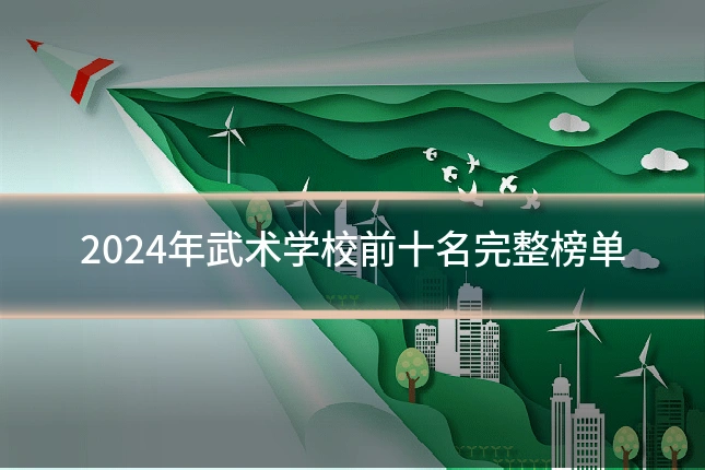 2024年武术学校前十名完整榜单