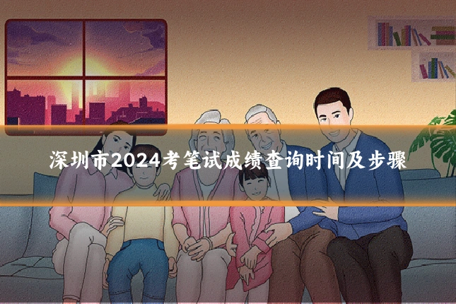 深圳市2024考笔试成绩查询时间及步骤