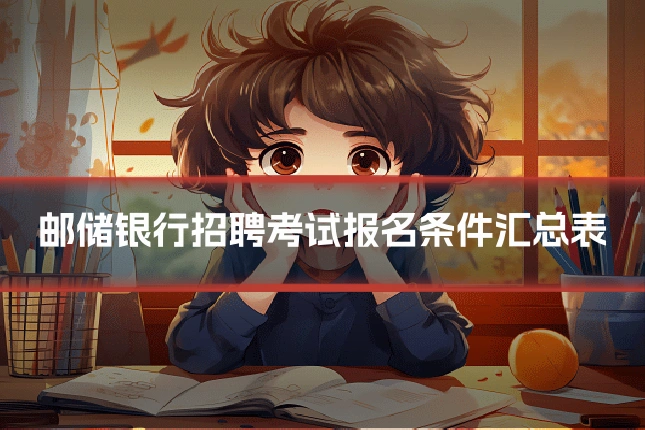 邮储银行招聘考试报名条件汇总表