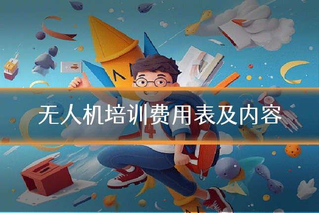 无人机培训费用表及内容