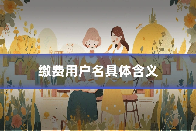缴费用户名具体含义