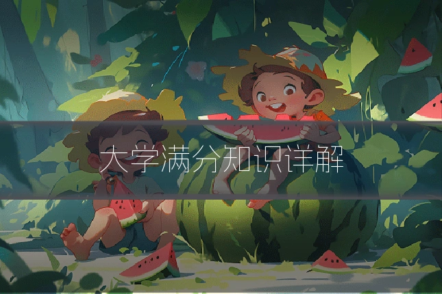 大学满分知识详解
