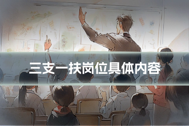 三支一扶岗位具体内容