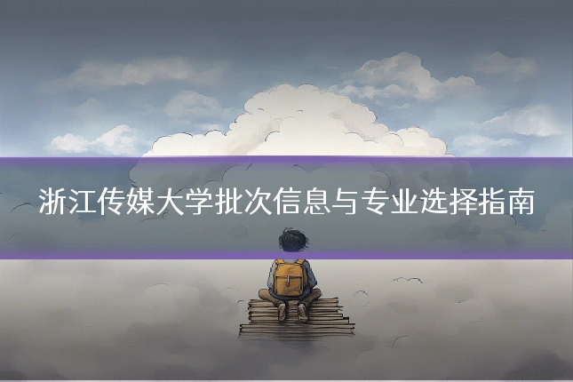 浙江传媒大学批次信息与专业选择指南