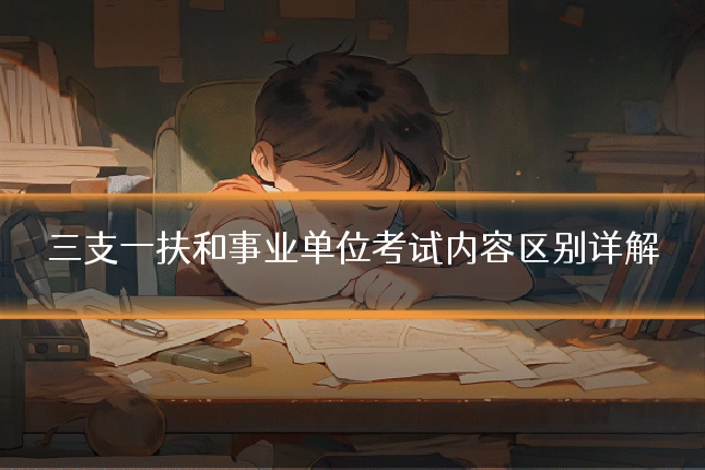 三支一扶和事业单位考试内容区别详解