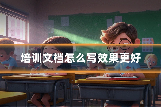 培训文档怎么写效果更好