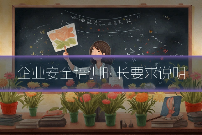企业安全培训时长要求说明