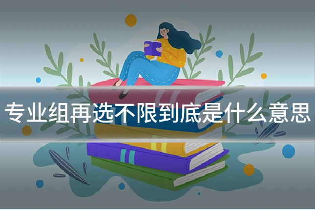 专业组再选不限到底是什么意思