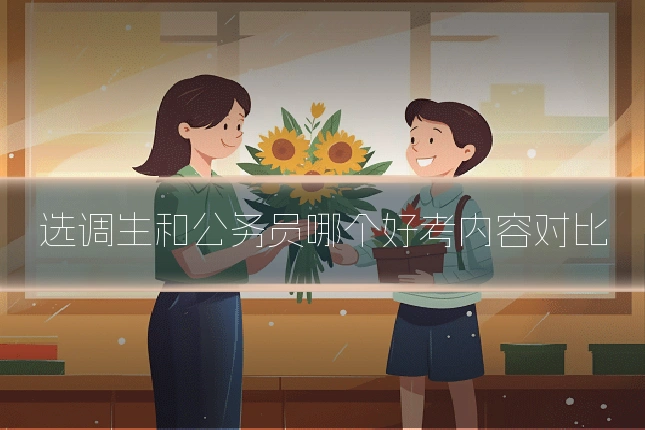 选调生和公务员哪个好考内容对比