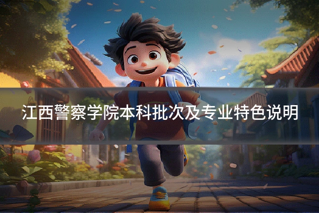 江西警察学院本科批次及专业特色说明