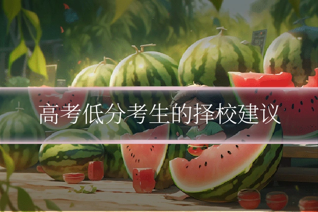 高考低分考生的择校建议