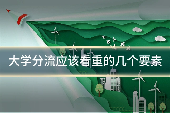 大学分流应该看重的几个要素