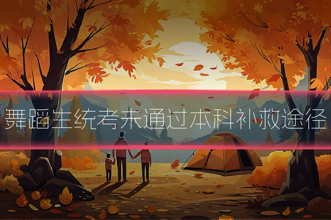 舞蹈生统考未通过本科补救途径