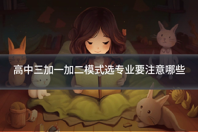 高中三加一加二模式选专业要注意哪些