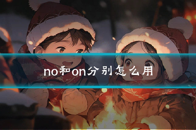 no和on分别怎么用