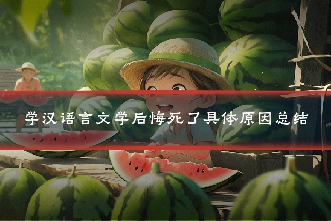 学汉语言文学后悔死了具体原因总结