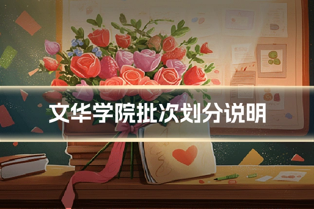 文华学院批次划分说明
