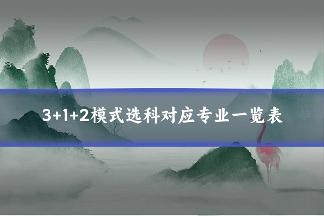 3+1+2模式选科对应专业一览表
