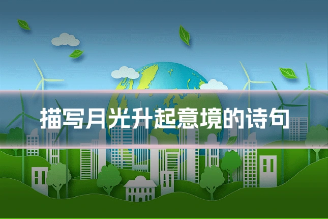 描写月光升起意境的诗句