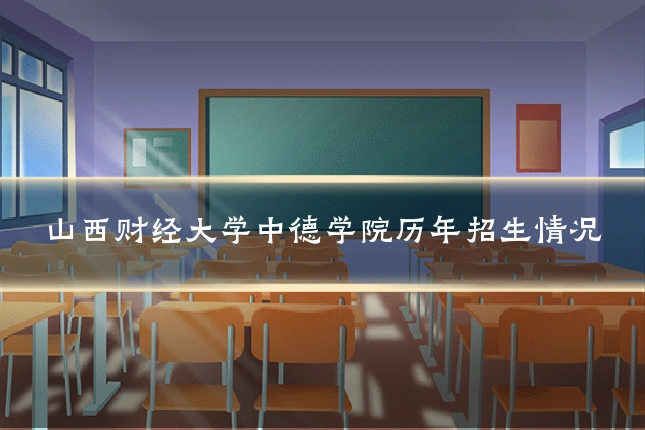山西财经大学中德学院历年招生情况