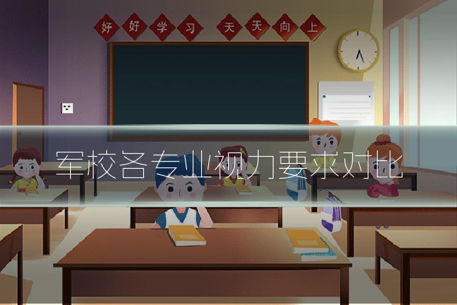 军校各专业视力要求对比