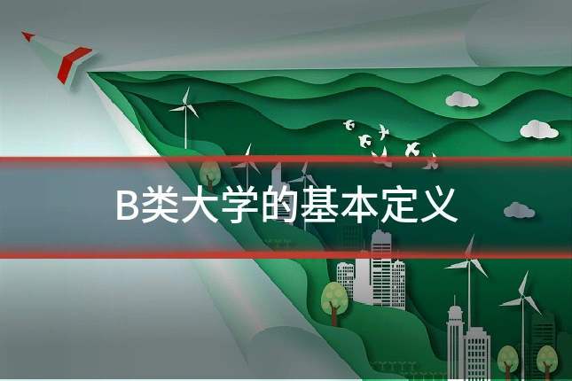 B类大学的基本定义