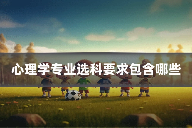 心理学专业选科要求包含哪些