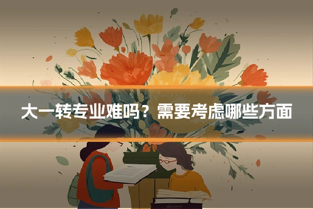 大一转专业难吗？需要考虑哪些方面