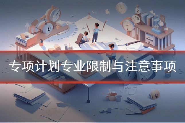 专项计划专业限制与注意事项