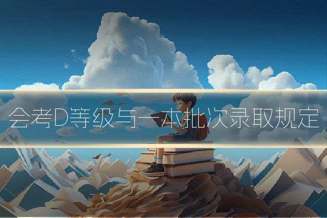 会考D等级与一本批次录取规定