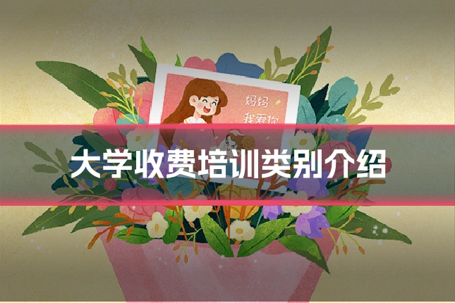 大学收费培训类别介绍
