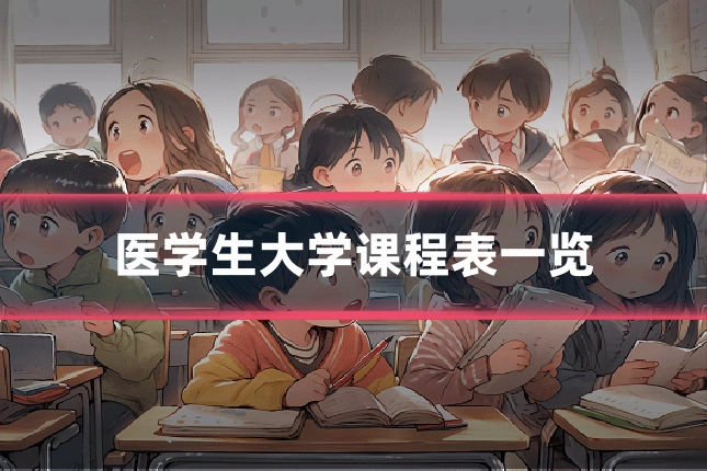医学生大学课程表一览
