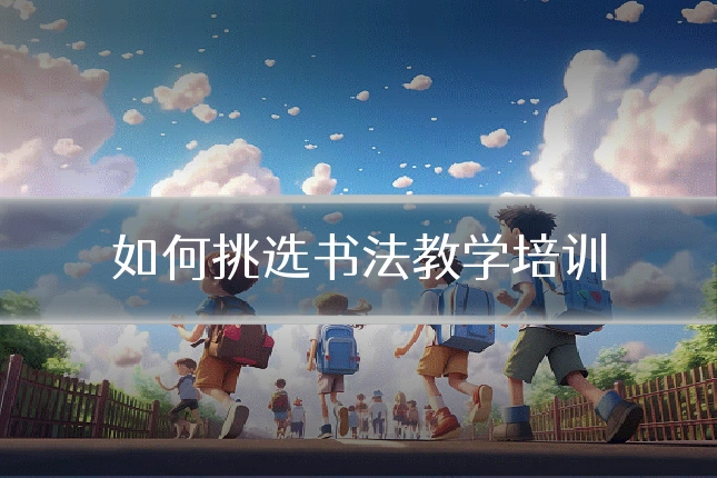 如何挑选书法教学培训
