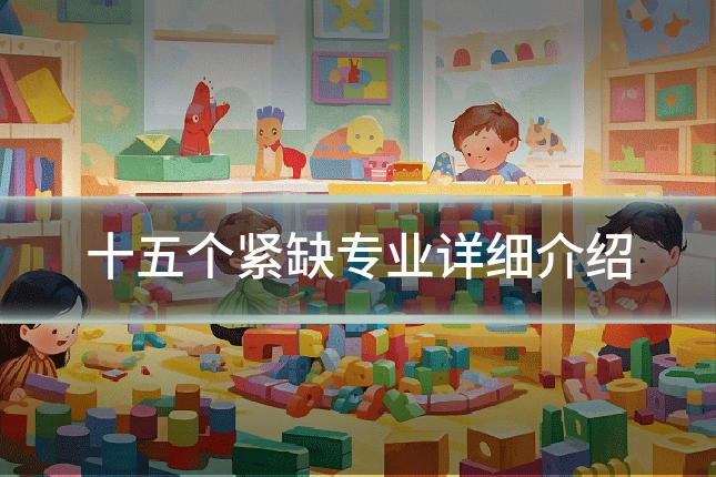 十五个紧缺专业详细介绍