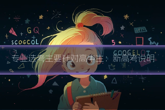 专业选考主要针对高中生：新高考说明
