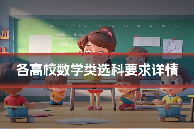 各高校数学类选科要求详情
