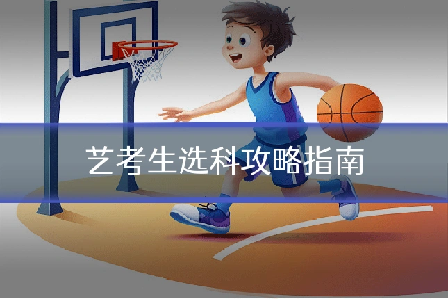 艺考生选科攻略指南