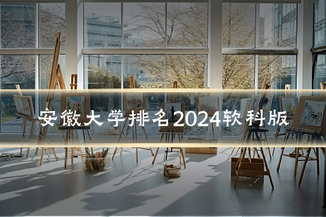 安徽大学排名2024软科版