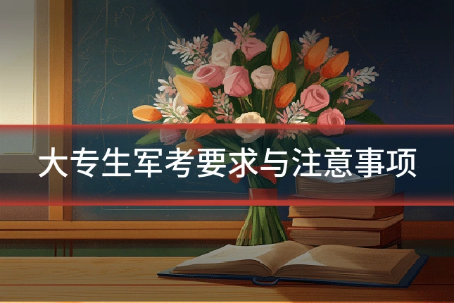 大专生军考要求与注意事项