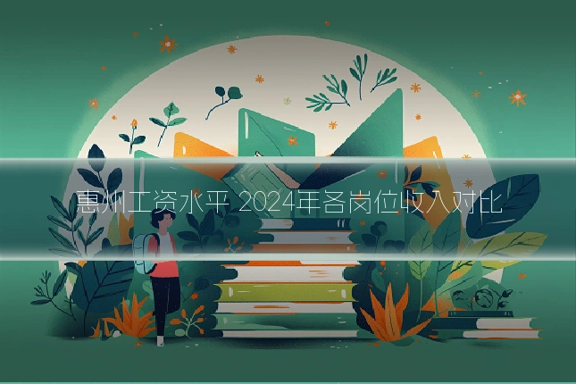 惠州工资水平 2024年各岗位收入对比