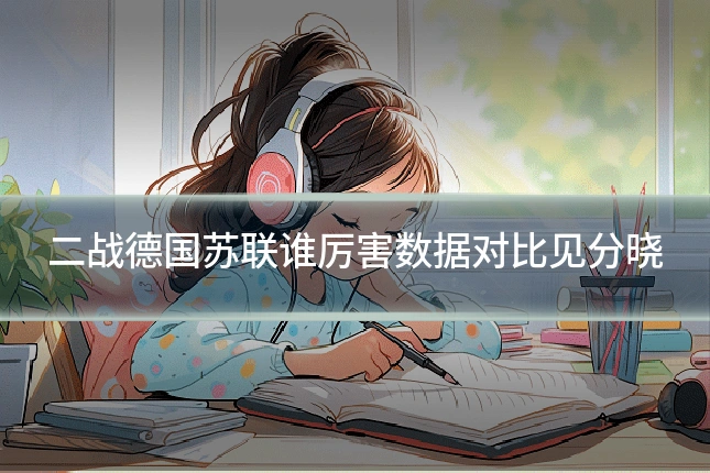 二战德国苏联谁厉害数据对比见分晓