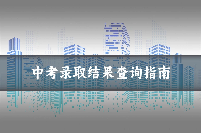 中考录取结果查询指南