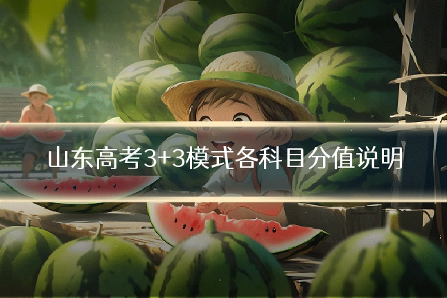 山东高考3+3模式各科目分值说明