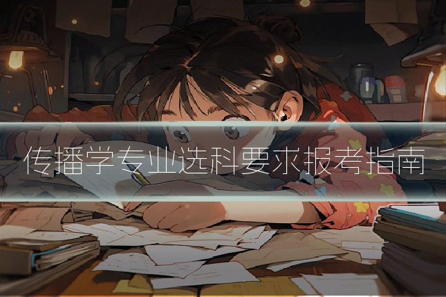 传播学专业选科要求报考指南
