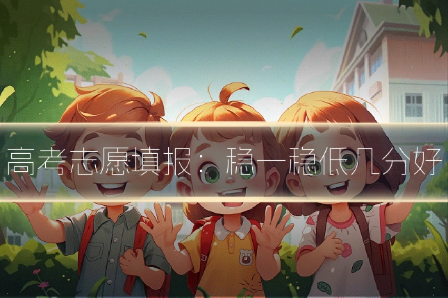 高考志愿填报：稳一稳低几分好