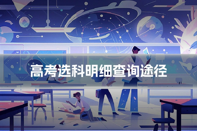 高考选科明细查询途径